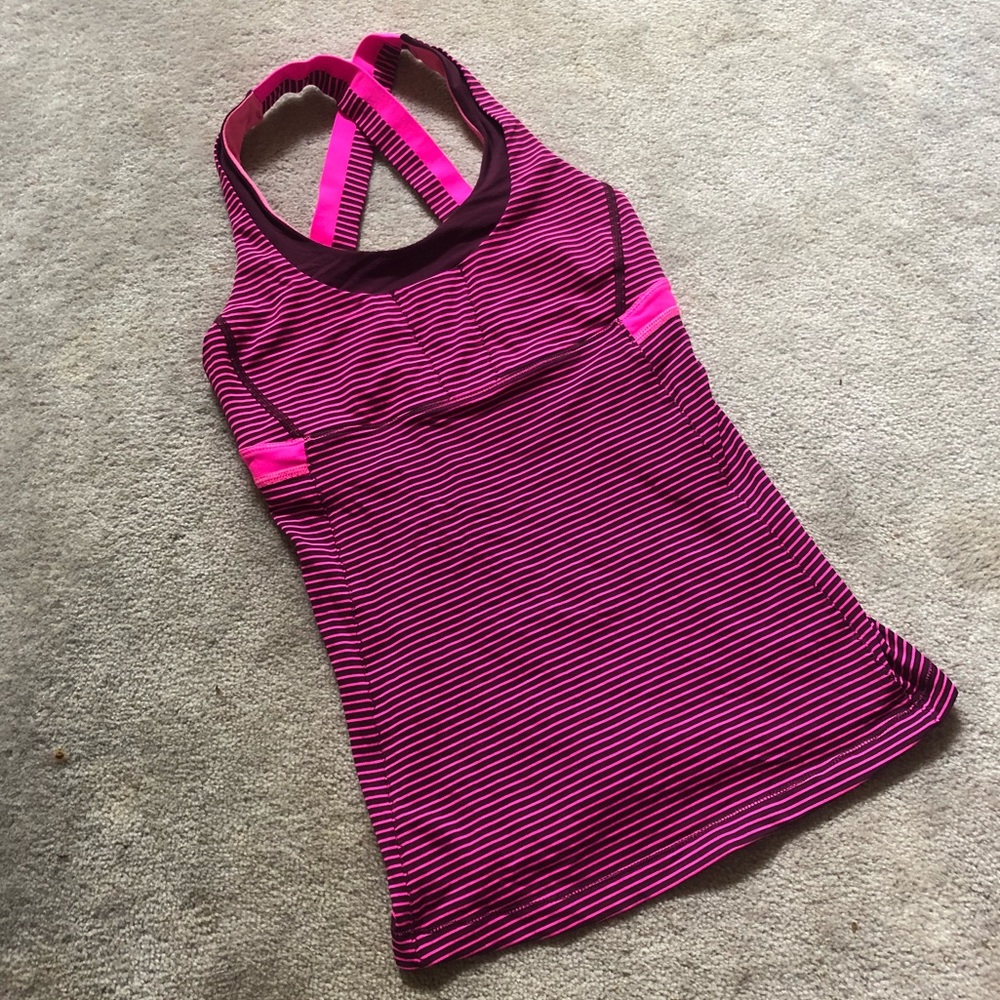 Lululemon Striped Tank In Size 4